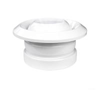 Pumixiy Valvola di uscita dell'aria sferica circolare in ABS con controllo del rumore di sfiato per copertura variabile a soffitto Plus riduzione del flusso Sistema di scarico bianco
