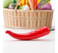 Pumixiy Verdure simulate per decorazioni domestiche, modelli realistici di verdure finte per giocare a fingere, accessori per casa delle bambole, esposizione della cucina e educati (peperone rosso)