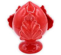 Pumo in pregiata ceramica, color Rosso, con 4 opzioni dimensione - (1Unità)