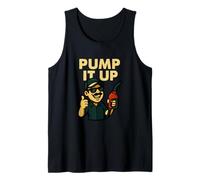 Pump It Up Divertente Stazione di Servizio Umorismo Canotta