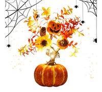 Pumpa autunnale illuminata | Batteria al centro della stagione autunnale del raccolto a batteria, arredamento a illuminato del Ringraziamento, per Wedding Home Kitchen Office