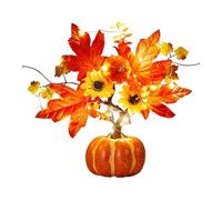 Pumpe illuminate - Centrotavola da 4,6 pollici al centro della raccolta autunnale per atmosfera festosa, bagliore a led calda con luci decorative per alberi di per Halloween Ringraziamento della
