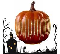 Pumpe in Vetro Notturno Stellato, zucche Leggero a LED luccicante, Timer di Vetro Notturno Stellato Illuminato a Timer, Decorazioni di Halloween Autunno per Il corridoio della Camera da Letto