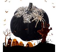 Pumpe Per Decorare - Velvet Velvet Halloween Pumpkin Spider Props | Figure Decorative Per Display Per Finestre, Configurazione Del Tavolo, Arredamento Per La Casa All'aperto, Scene Di Vacanze