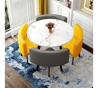 PUMPIE Piccolo ufficio conferenze & Coffee Table Chair Set per reception Club Cucina sala riunioni Biblioteca Cinema Teatro Tea Shop Ginger Color