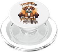 Pumping Iron and Petting Puppies Body Building PopSockets PopGrip per MagSafe