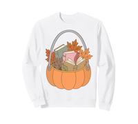Pumpkin Book Basket Autumn Reading Fall Leaves Bookworm Felpa