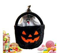 Pumpkin Bucket LED Pumpkin Ghost Plush Battery Powered Reusable