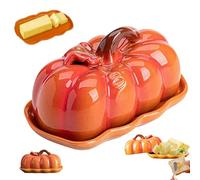 Pumpkin Butter Dish with Lid,Burriera A Forma Di Zucca Con Coperchio, Cucina Autunnale, Forma Di Zucca E Tagliere Per Formaggi, Piatto Da Portata Multiuso Per Halloween, Ringraziamento-A
