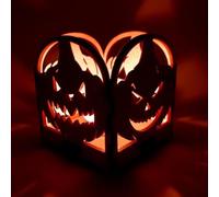 Pumpkin Candle Holder - Create A Creepy Atmosphere, Hollow-Carved Design