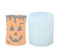 Pumpkin Candle Mold, Ghost Face Silicone Mould, Reusable Crafting Tool for DIYers Candle Making, Ideal for Beginners, Adults, Boys, Girls, or Professionals Creating Halloween Decorations