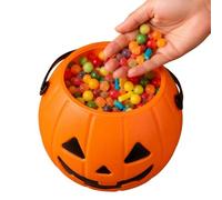 Pumpkin Candy Bucket - Spooky Halloween Handheld Basket, Large Capacity Hal