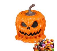 Pumpkin Candy Jar, Airtight Halloween Treat Canister, Festive Storage Container, 18x15cm, Autumn Party Table Decor, Sealed Lid, Ideal for Bedroom, Study, Wedding, and Seasonal Display Elegance
