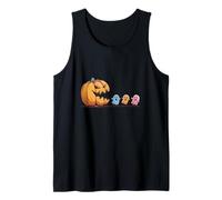Pumpkin Chasing Little Ghosts Spooky Stagione Divertente Canotta