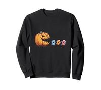 Pumpkin Chasing Little Ghosts Spooky Stagione Divertente Felpa