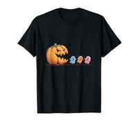 Pumpkin Chasing Little Ghosts Spooky Stagione Divertente Maglietta