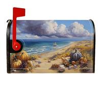 Pumpkin - Coperture magnetiche per cassette postali, autunnali, conchiglie costiere, uva, arancione, decorazione per porta d'ingresso, 45,7 x 53,7 cm