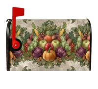 Pumpkin - Coperture magnetiche per cassette postali, autunnali, rustiche, cavoli, mais, arancione, decorazione per giardino, cortile, 45,7 x 53,3 cm