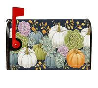 Pumpkin - Coperture magnetiche per cassette postali, autunnali, rustiche, succulente, rosa, autunnale, arancione, decorazione per cortile, 45,7 x 53,3 cm