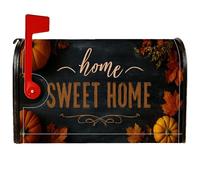 Pumpkin - Coperture magnetiche per cassette postali, con foglie rustiche autunnali, per la casa, l'autunno, arancione, per la decorazione del portico anteriore, 53 x 64 cm