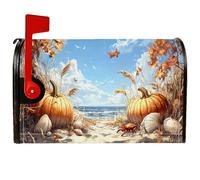 Pumpkin - Coperture magnetiche per cassette postali, guscio rustico autunnale, granchio, arancione, per decorazione da cortile, 45,7 x 53,3 cm