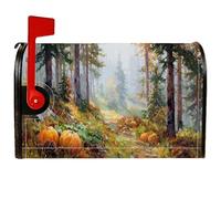 Pumpkin - Coperture magnetiche per cassette postali, rustiche, autunnali, foreste, sentieri, autunnali, arancioni, per decorazioni esterne, 45 x 53 cm