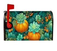 Pumpkin - Coperture magnetiche per cassette postali, rustiche e vibranti, bacche grasse, autunnali, arancioni, decorazione per porta d'ingresso, 45,7 x 53,7 cm