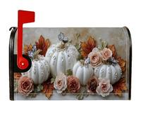 Pumpkin - Coperture magnetiche per cassette postali, rustiche, eleganti, con rose e farfalle, per decorare la casa e il giardino, 45,7 x 53,3 cm
