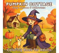 Pumpkin Cottage: Cozy Autumn & Halloween Coloring Book for Adults: 50 Relaxing Pages with Cute Witches, Cozy Cottages, Pumpkins, Black Cats, Fall Landscapes, Harvest Magic and Whimsical Autumn Scenes