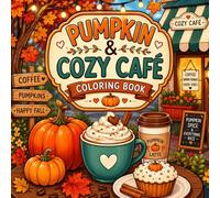 Pumpkin & Cozy Café Coloring Book: Bold and Easy Autumn Coloring Pages with Pumpkin Spice Drinks, Cozy Coffee Shops, Fall Treats & Relaxing Scenes for Adults and Teens