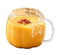 Pumpkin Cups Clear Pumpkin-Shaped - Seasonal Glass Tea Cups Glass Drinkingx | Glass Drinking Mug Desk Decor for Milk, Whiskey, Water, | Picnic, Fishing, Outdoor, Holiday, Campfire, Hiking, Adventure Cups