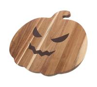 Pumpkin Cutting Board - Double Sided Wooden Serving Tray With Handles