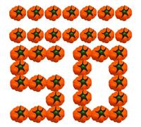 Pumpkin Decorations, Artificial Foam Pumpkins, Rustic Autumn Tabletop Ornaments with 3.15x3.15x3.15 Inches Size, Decorative Accents for Bookshelves, Kitchen, Wedding, Windowsills, Baskets Harvest