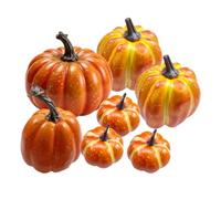 Pumpkin Decorations for Homes, 7-Piece Realistic Artificial Rustics | Decorative Pumpkins for Autumn Halloween Thanksgiving Christmas Harvest Home House Room