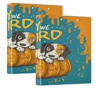 Pumpkin Dog 1 e 1/2 Pollice Notebook Raccoglitori 3 Ringing con Tasche 1/2 Pack Office Binder Forniture Copertina rigida