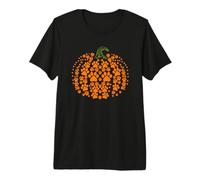 Pumpkin Dog Cat Paw Print Halloween Pet Lover Maglietta Premium