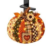 Pumpkin Door Hanger - Light Up Autumn Harvest Pumpkin Wreath Decor