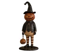 Pumpkin Figurine, Lighted Pumpkin Decoration, Retro Resin Pumpkins Statue