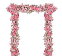 Pumpkin Garland, Realistic Wreath Thanksgiving Decor for Holiday, 5.7ft Pink Pumpkin Garland Halloween Decorations, Party Outdoor Indoor Window Harvest Porch Living Room