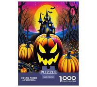 Pumpkin Halloween Jigsaw Puzzle Impossibili 1000Pcs Decorazione Per La Casa. Giochi Rilassamento E Intelligence Per Adulti E Ragazzi Da 14 Anni 70x50cm/1000pcs