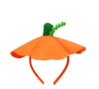 Pumpkin Headband - Cloth Elastic Headwear | 3D Orange Hair Hoop | Festive