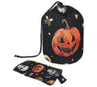 Pumpkin Helloween 11 - Trousse con coulisse, multifunzione, organizer per trucchi e articoli da toeletta, Multicolore 14., 9.9x6.9in/25.2x17.6cm;6x3.5in/15.2x8.8cm