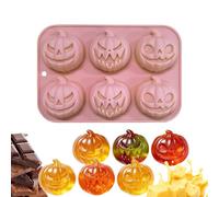 Pumpkin Horror Silicone Mold 6 Cavity Halloween Easy Release