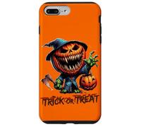 Pumpkin Jack O Lantern scary Face pumpkin monster Halloween Custodia per iPhone 7 Plus/8 Plus