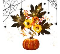 Pumpkin LED-SchiA In PVC 34x13x35 Cm Batteria A Bottone Incorporato | Lampada Artificiale 'albero Di Halloween Light | Decorazione Spettrale Per Tavolo Per Casa Per Paesaggio Haunted House And Hol