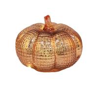 Pumpkin Lights - Halloween pumpkin light | Indoor Lamp with Timer, LED Battery Operated Glass Pumpkinn Ornament for Home Kitchen Holiday Fall Thanksgiving Halloween Table Centerpieces Rustic Party