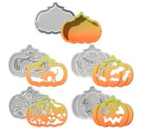 Pumpkin Mold - Pumpkin Molds Silicone, 5 pezzi Pumpkinn Fondant Molds, Clay Casting Tool, Pumpkinn Baking Moldd, Dessert Soap Crafting Mold For Kids Adults Fall Birthday Halloween Candle Decoration