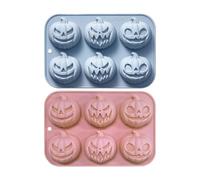 Pumpkin Molds Silicone 6 Cavity Halloween Easy Release Reusable