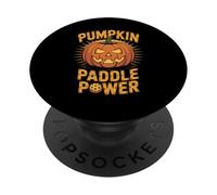 Pumpkin Paddle Power Pickleball Halloween Fun PopSockets PopGrip Adesivo