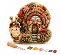 Pumpkin Patch Cottage 3D Fabric Craft Kit for Adults, No-Sew DIY Decor (E)